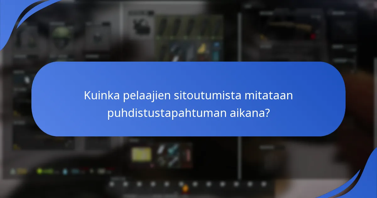 Millaisia strategioita pelaajat voivat käyttää puhdistustapahtuman aikana?